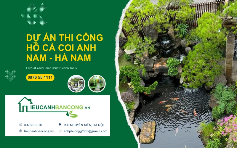 dự án thi công hồ cá coi anh Nam- Hà Nam